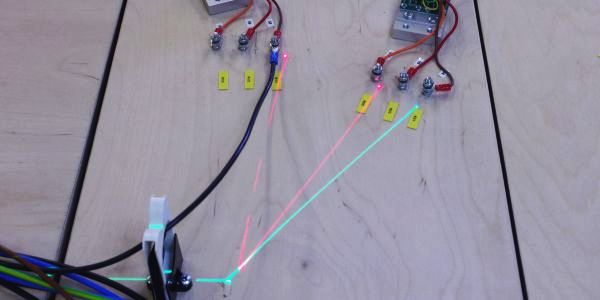 Laser-guided wire harness production
